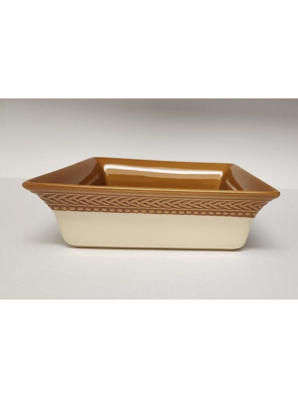 Paula Deen Southern Braid Tan/Gold 9x9 Stoneware Casserole